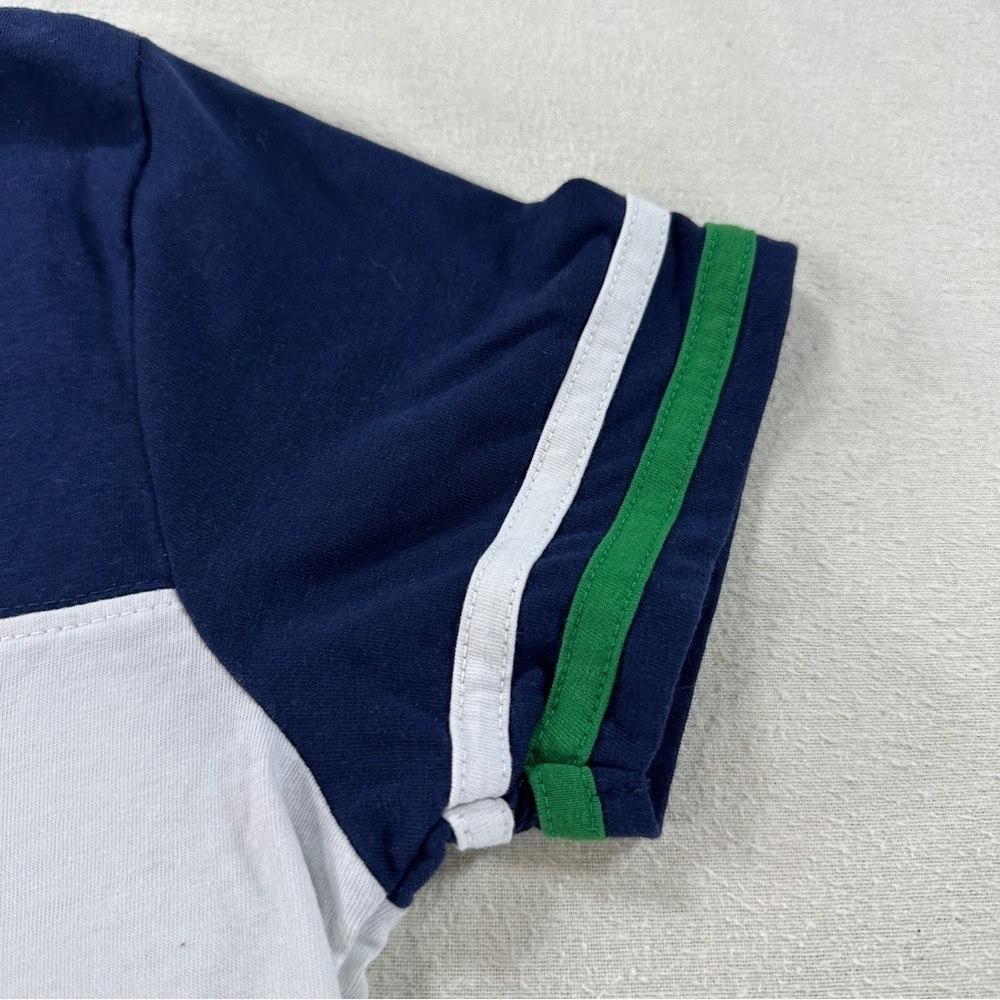 Captivating Notre Dame Women’s Fighting Irish V-Neck Tee in Navy and White Sz S - Picture 4 of 10